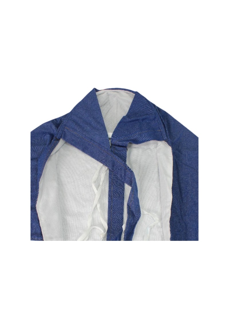 Kiddy Breastfeeding Cover – Blue with Tree Print - Image 3