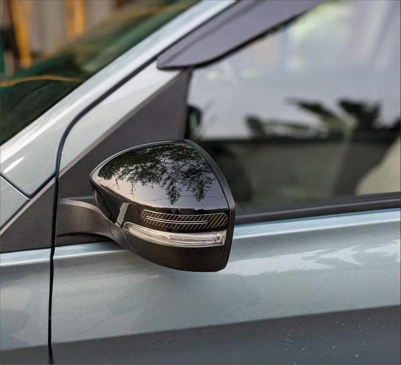 BIG FLAG BFRC 3D Carbon Fiber for Car Mirror Guard Sticker Universal for All Cars (Pack of 2) (3DMIRROR) - Image 2