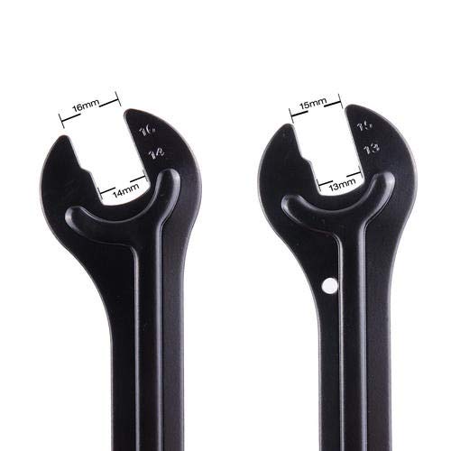 Freefly Free-fly 2 PCS Bicycle wheel Hub Axle Cone Adjuster Wrench Pedal Spanner Removal Repair Tool 13,14,15,16mm - Image 3