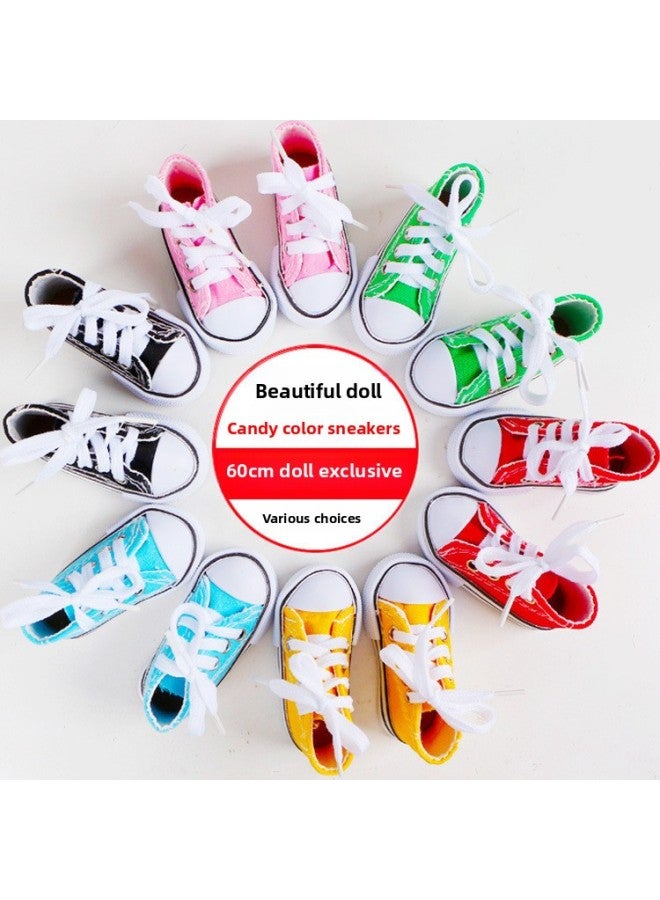 3 Minutes Baby 60cm Yelo Meiliwa Shoes Sneakers Canvas Shoes Boots BDJ SD Doll Available-Color:White Sneakers-Height:60cm Doll Shoes
