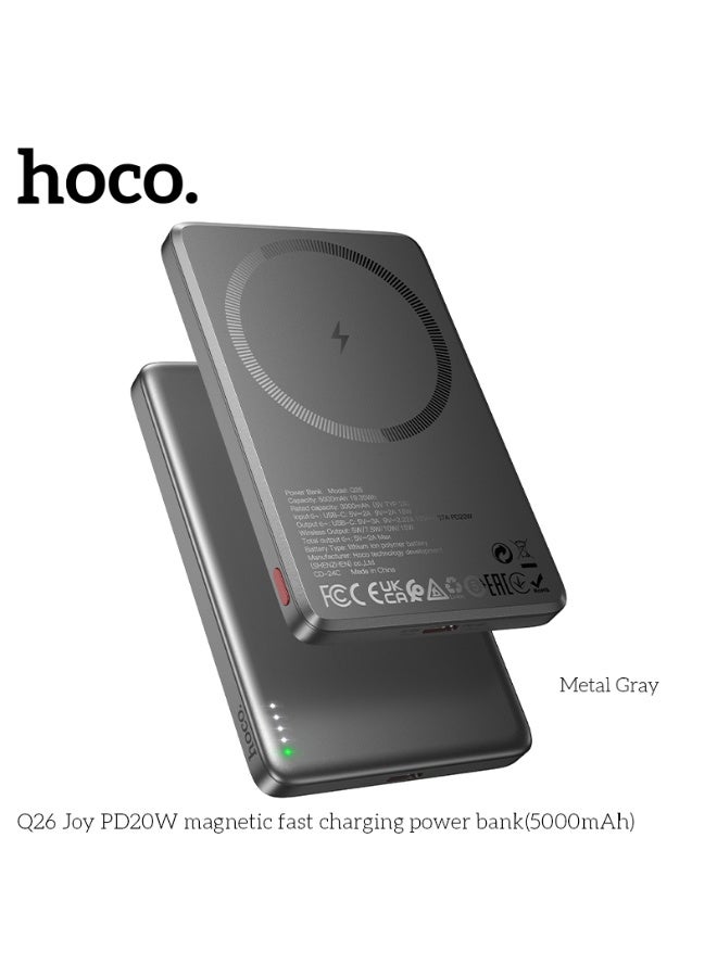 hoco. Q26 Joy PD20W magnetic fast charging power bank(5000mAh) - Image 1