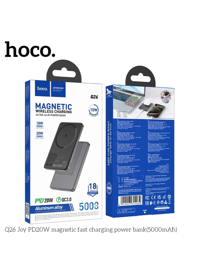 hoco. Q26 Joy PD20W magnetic fast charging power bank(5000mAh) - Image 4