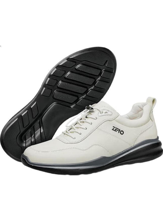 Zero Men'S Sports Shoes Comfortable All-Match Thick-Soled Height-Increasing Breathable Low-Top Casual Shoes Men White Size 42 - Image 1
