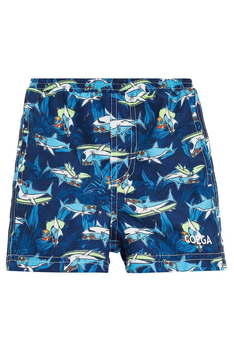 COEGA SUNWEAR COEGA Boys Baby Swim Boardshorts - Navy Sharks
