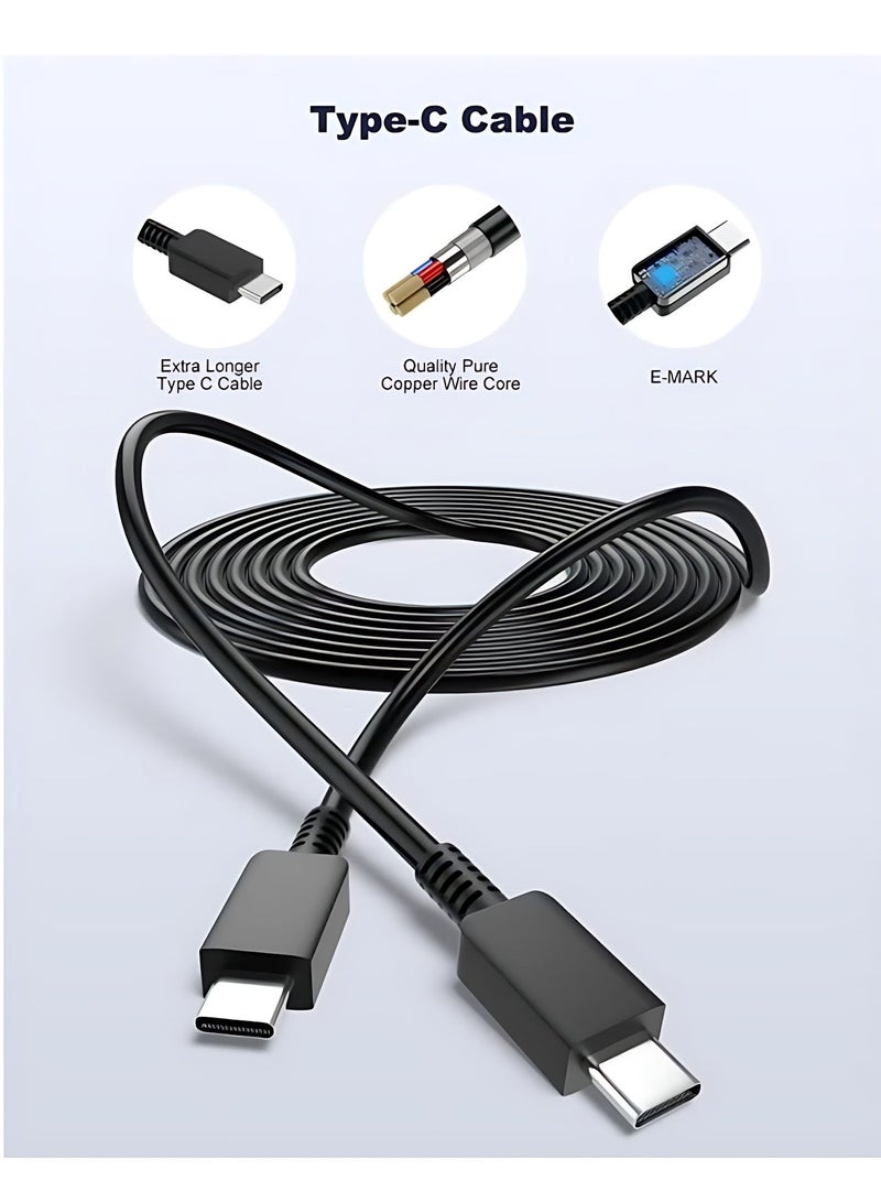 XiaoGiqi 25W USB C Super Fast Charging Charger with 1 m Cable - Compatible with S24 S23 S22 S21 S20 Ultra, S24+ S23+ S22+ S21+, A53, A15, A 55, A54 - Type C Power Adapter, - Image 3