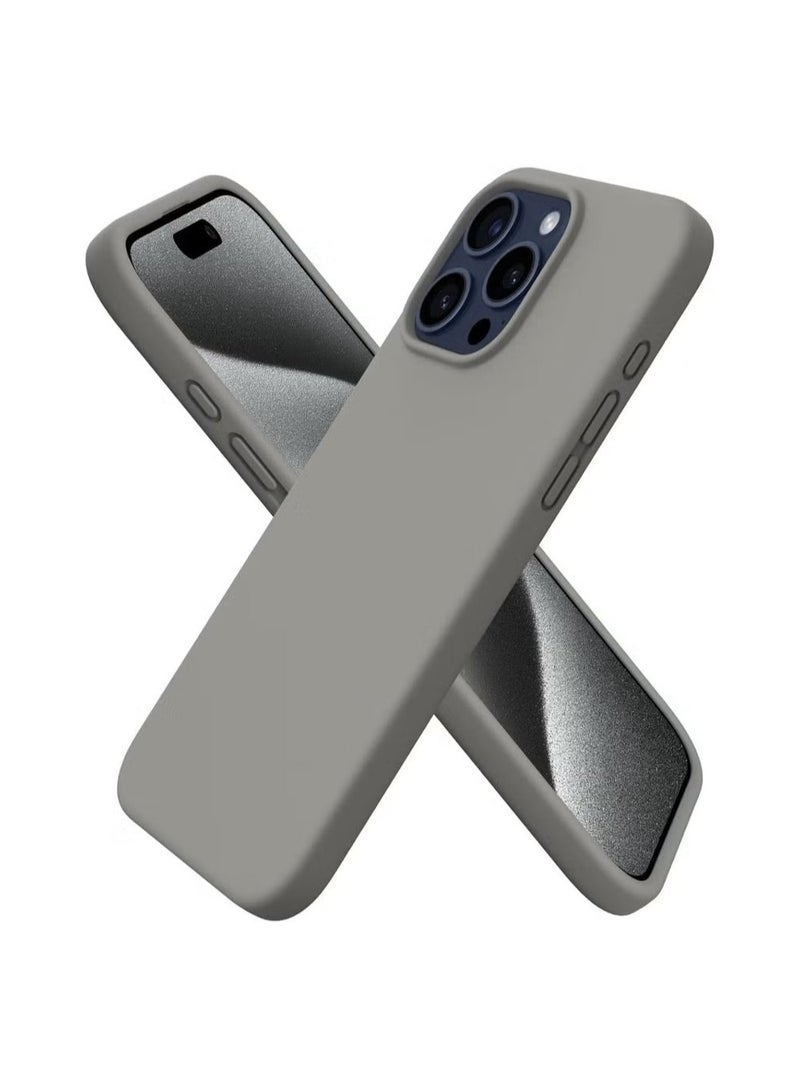 general Ultra-Slim Liquid Silicone Case for iPhone 16 Pro | Premium Soft-Touch Protective Cover with Internal Microfiber Lining & Enhanced Camera Protection – Grey - Image 1