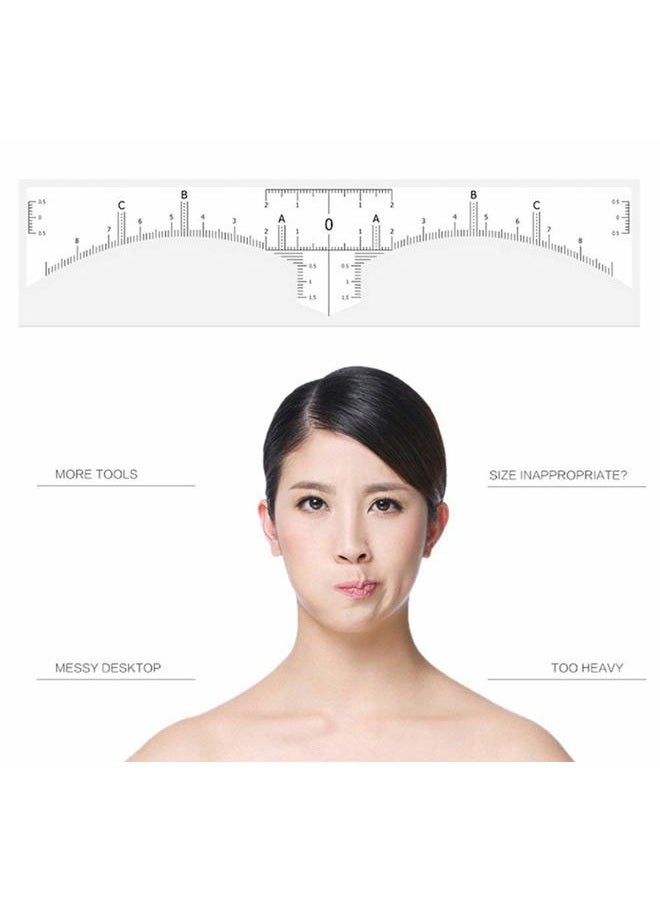 HOTWE Eyebrow Ruler Sticker for Microblading - Disposable Adhesive Eyebrow Measurement Stencil for Tattooing - brow Makeup Tools (50Pcs of Pack) - Image 4