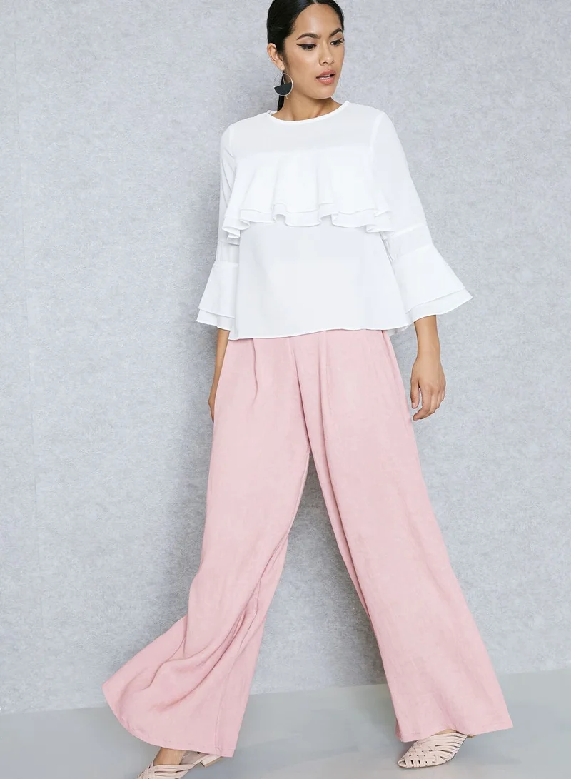LOST INK Pleated Wide Leg Pants