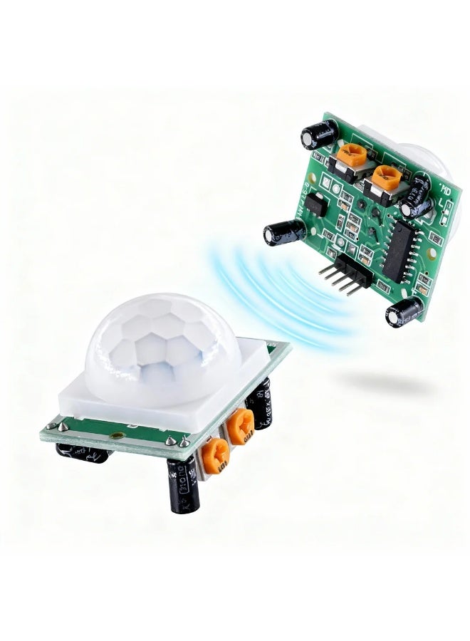 robotgcc HW-416 PIR Motion Sensor Module | Infrared Human Body Detector with Imported Lens | Adjustable Sensitivity & Delay | Arduino ESP32 Raspberry Pi Compatible | Industrial Automation Security Lighting Smart Home DIY Projects - Image 2