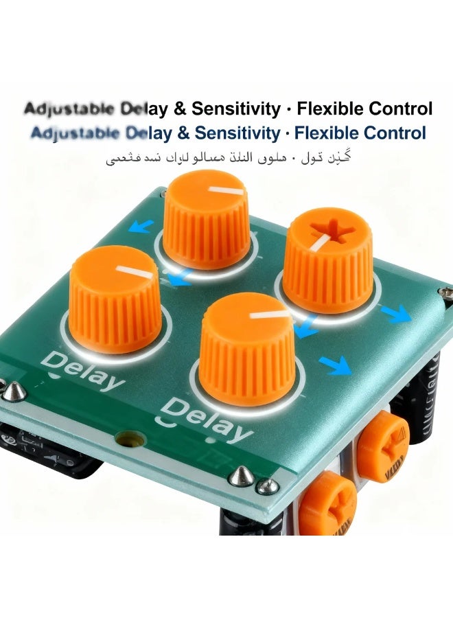 robotgcc HW-416 PIR Motion Sensor Module | Infrared Human Body Detector with Imported Lens | Adjustable Sensitivity & Delay | Arduino ESP32 Raspberry Pi Compatible | Industrial Automation Security Lighting Smart Home DIY Projects - Image 3