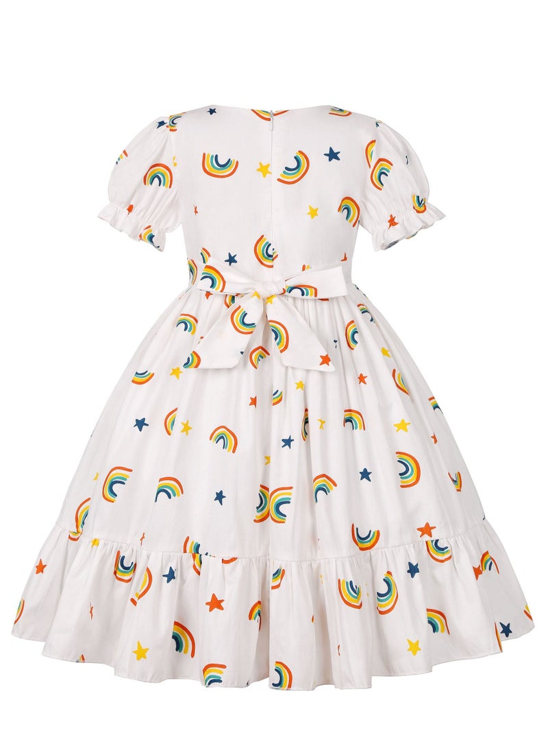 Loquat Fashion Girls Princess Dress White - Image 1