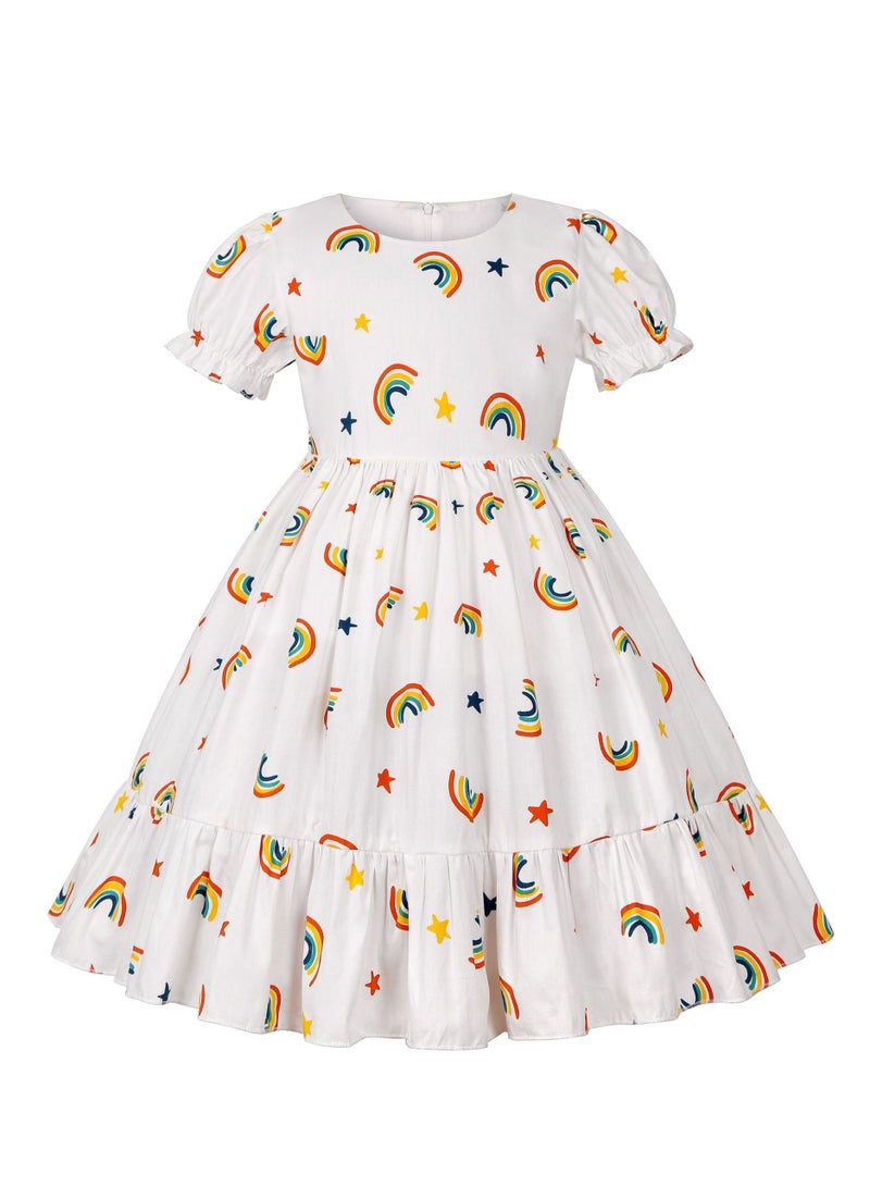 Loquat Fashion Girls Princess Dress White - Image 2