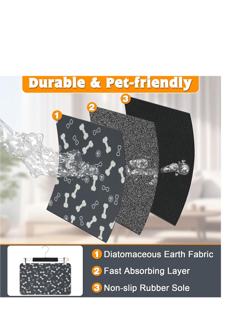 SOLARAE Dog Food Mat Absorbent Dog Mat for Food and Water No Stains Easy Clean Dog Water Dispenser Mat Easy to Clean Pet Feeding Mat for Cat Dog for Messy Drinkers Pet Accessories Supplies - Image 5