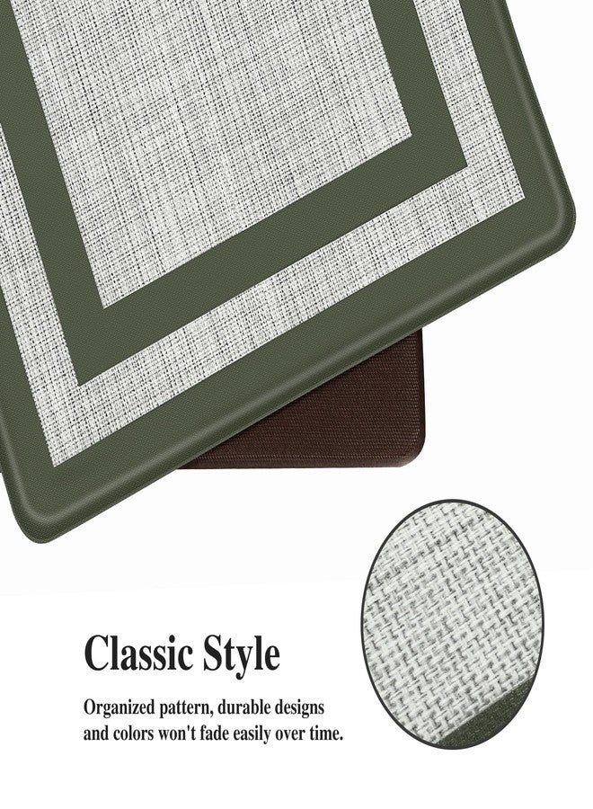 Mattitude Kitchen Mats Set of 2 Cushioned Anti-Fatigue Non-Skid Rug Sets Ergonomic Comfort Standing Mat for Kitchen, Floor, Office, Sink, Laundry,Green - Image 2