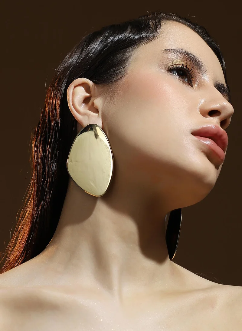Sohi  Women's Abstarct-Plate Statement Contemporary Drop Earrings for Women | Best Price UAE