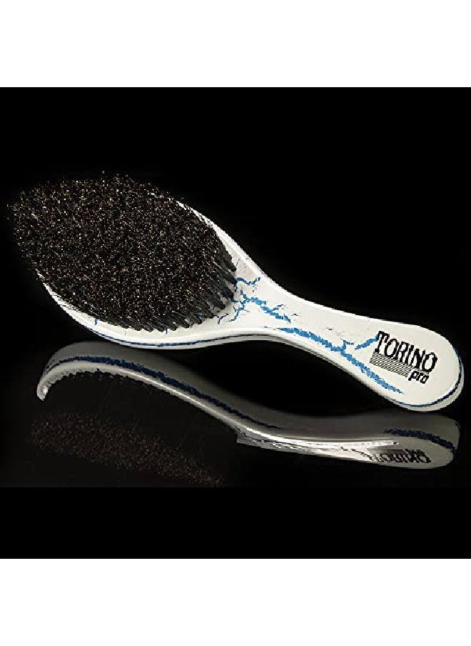 Torino Pro Curve Wave Brush 137 Medium 100% Boar Bristle Curved 360 Wave Brush Great For Laying Down 360 Waves And Use Before Using Wave Cap Or Durag Luxury Waves Brush For Men 360
