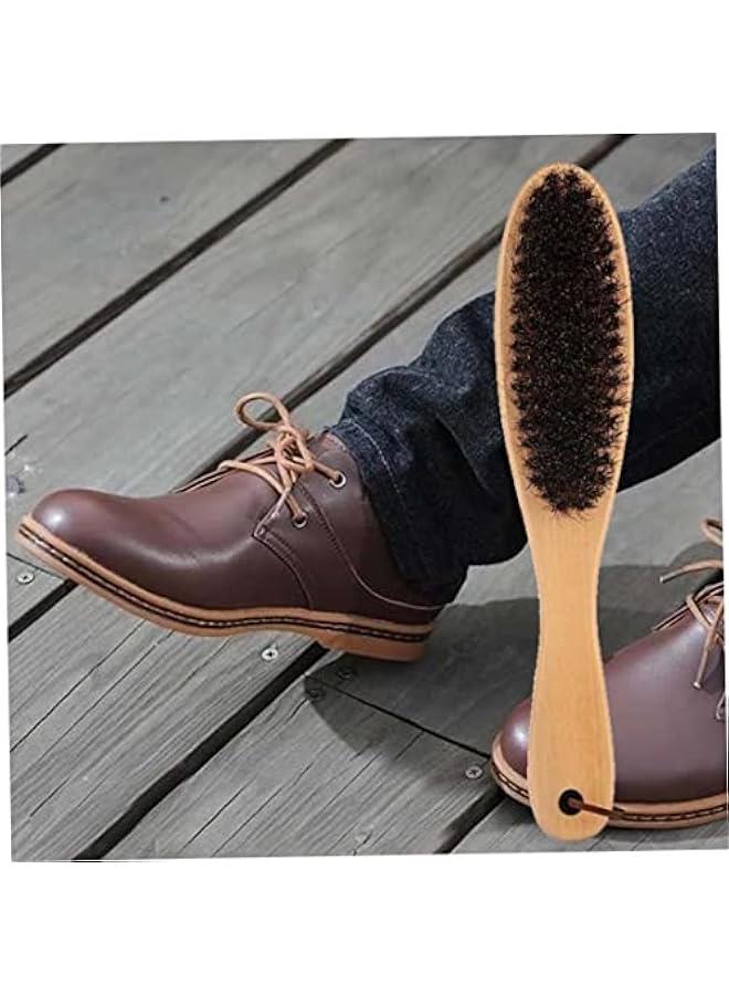 Beauenty Clothes Brush Garment Brush Lint Remover Brush with Genuine Soft Horsehair and Wooden Handle for Coat Men Suits Shoes Jacket Furniture Car Mat and Pet Hair 1-Pack, Suit Brush - Image 2