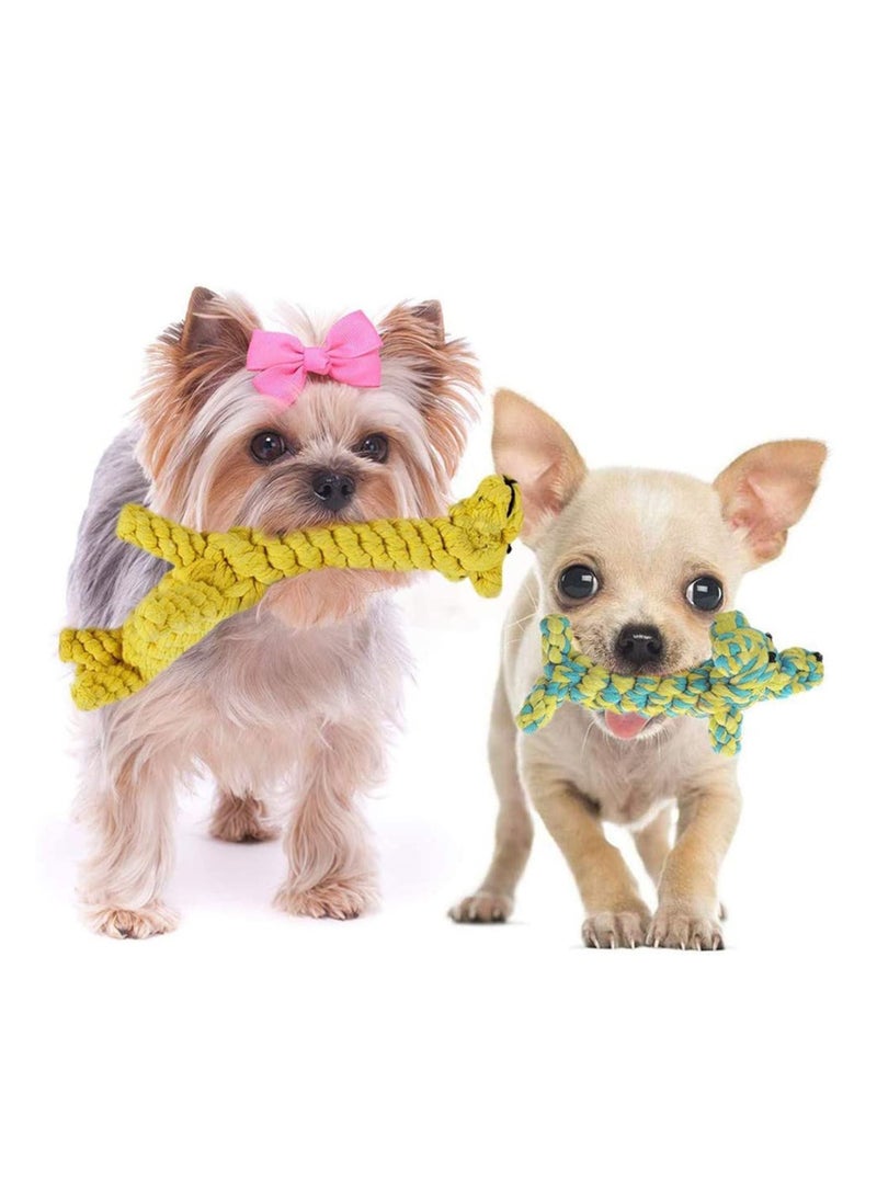 الأزرق جي دبليو Dog Pet Puppy Chew Toys for Teething Boredom Dogs Rope Ball Knot Training Teeth Treats Small Middle - Image 4