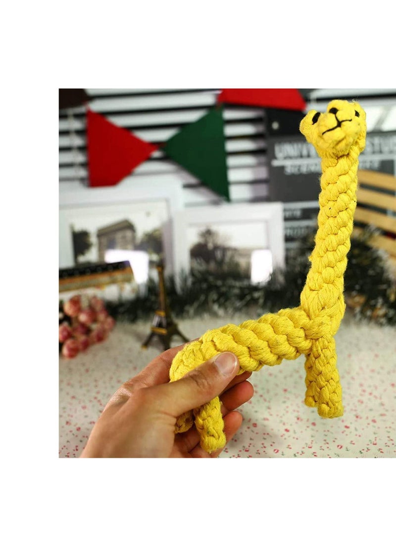 الأزرق جي دبليو Dog Pet Puppy Chew Toys for Teething Boredom Dogs Rope Ball Knot Training Teeth Treats Small Middle - Image 3