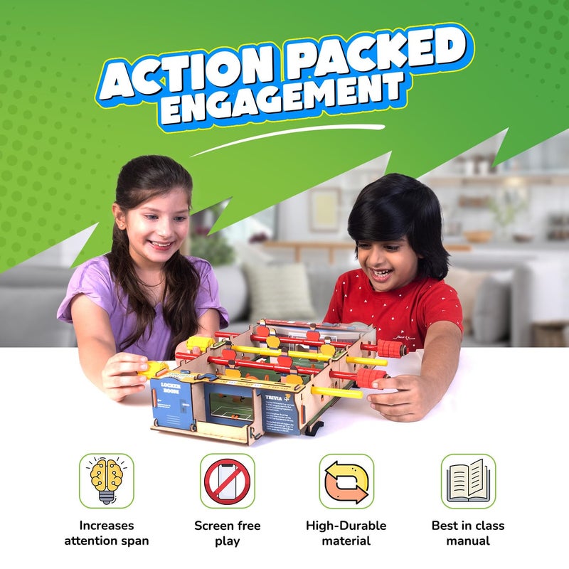 Smartivity طاولة فوتبول DIY للأطفال من عمر 6-7-8-9-10-11-12 سنة | لعبة كرة قدم داخلية | هدايا عيد ميلاد للأولاد والبنات | لعبة STEM العلمية للأطفال من عمر 6-12 سنة - Image 2