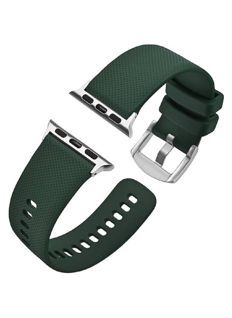 Compatible with Apple Watch 49mm 45mm 44mm 42mm 41mm 40mm 38mm, Silicone Replacement Bands for iWatch Series 8 7 6 5 4 3 2 1 SE Ultra - Image 1