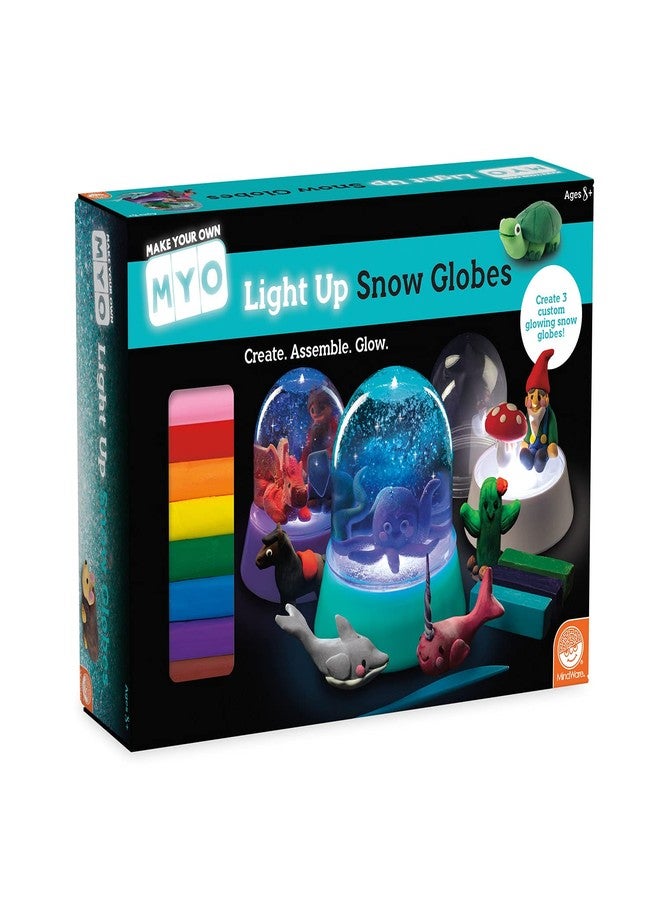 MindWare Make Your Own Light Up Snow Globes - DIY 39-Piece Craft Activity for Kids & Teens - Make Your Own Snow Globe that Lights Up - Complete Craft Makes a Great Handmade Gift for Moms - Ages 8 & Up - Image 1