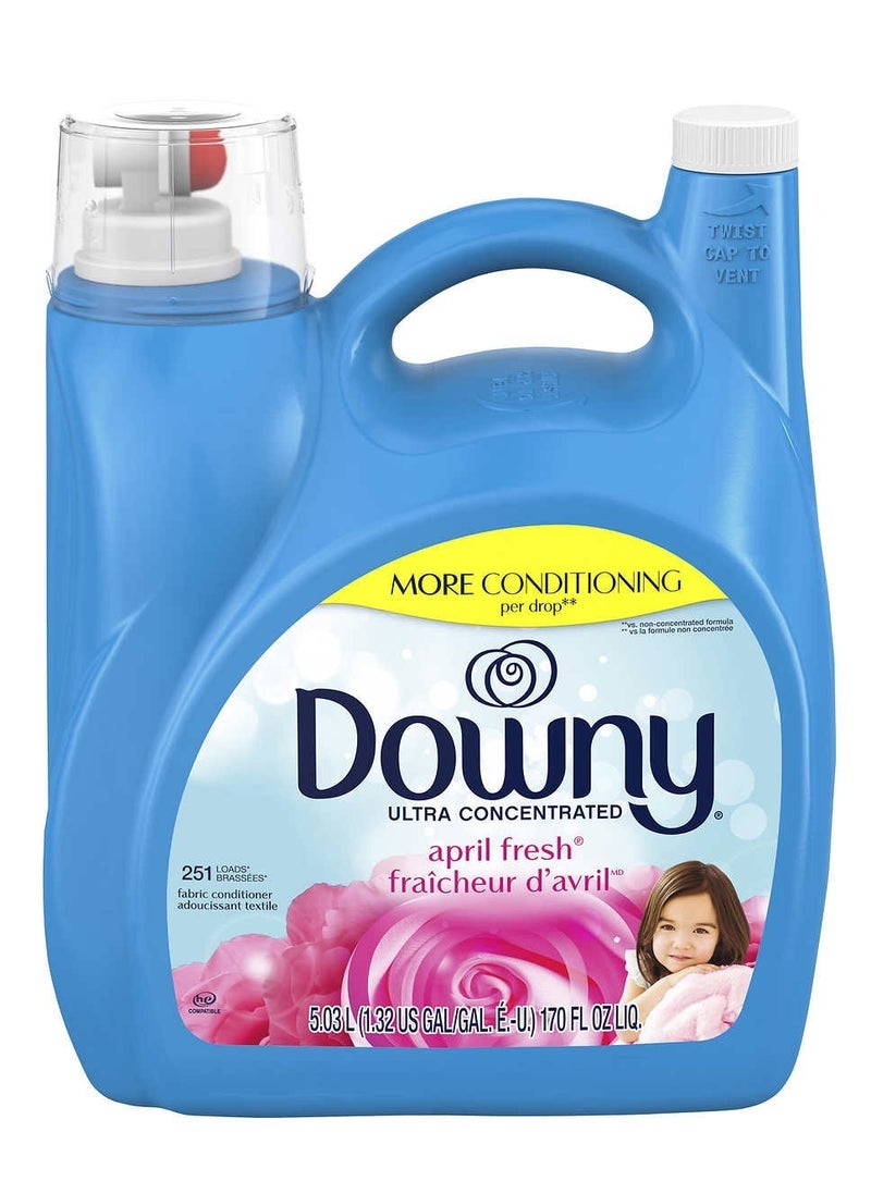 Downy - Ultra Concentrated Fabric Softener And Conditioner  With April Fresh sent for Sensitive Skin 251 Loads 5.03L - Image 1