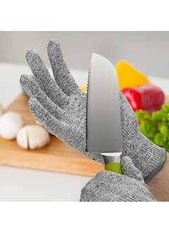 Tilak Venture Tilak Venture 1 Pair Hand Safety Gloves 5 Protection Cut Proof Stab Resistant Stainless Steel Wire Metal Mesh Safety Gloves Food Grade Slaughter Kitchen Garage Mills with Rubber Grade Finishing 