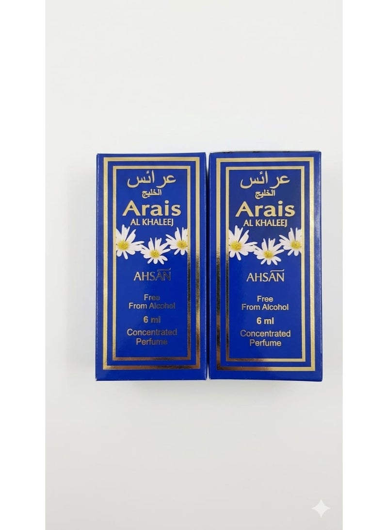 Ahsan Arais free alcohol roll on 6ml 2Pcs