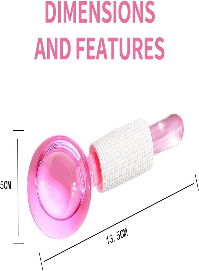 Zuvexa Facial Ice Globe Smart Cool Face Roller Ball | Facial Massage Tools for Neck Eye Circle Reduce | Anti Ageing Wrinkles Soothing Firming Skin Crystal Ice Roller (Pack of 2) (pink) - Image 4