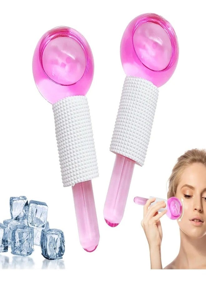 Zuvexa Facial Ice Globe Smart Cool Face Roller Ball | Facial Massage Tools for Neck Eye Circle Reduce | Anti Ageing Wrinkles Soothing Firming Skin Crystal Ice Roller (Pack of 2) (pink) - Image 3