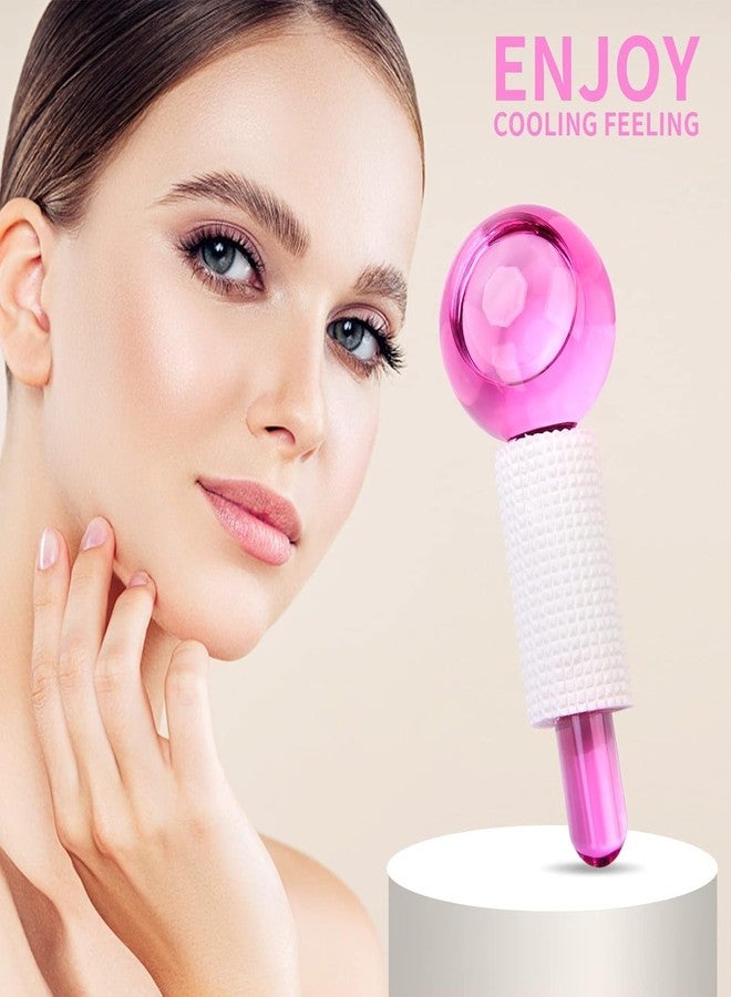 Zuvexa Facial Ice Globe Smart Cool Face Roller Ball | Facial Massage Tools for Neck Eye Circle Reduce | Anti Ageing Wrinkles Soothing Firming Skin Crystal Ice Roller (Pack of 2) (pink) - Image 5
