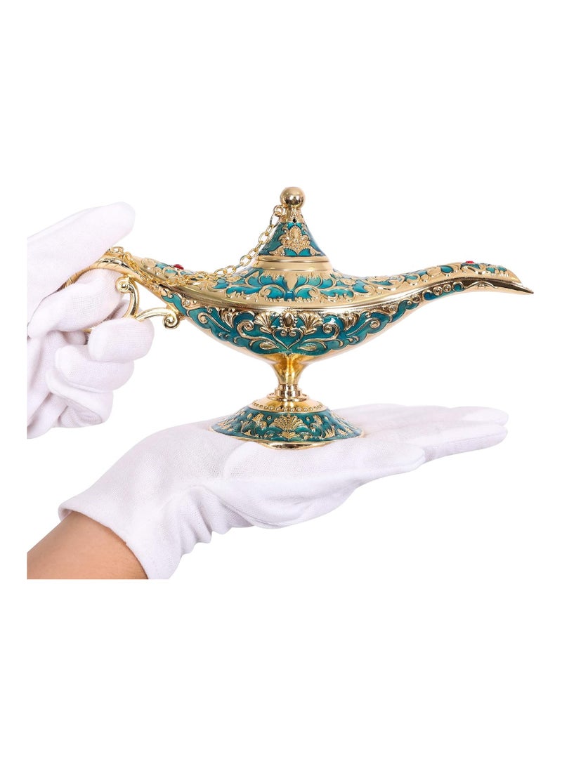SYOSI Vintage Aladdin Magic Lamp Genie Wishing Light Costume Lamp Wedding Table Decoration Collectable Rare Classic Arabian Props Aladdin Pot Delicate Gift for Party/Birthday - Image 5