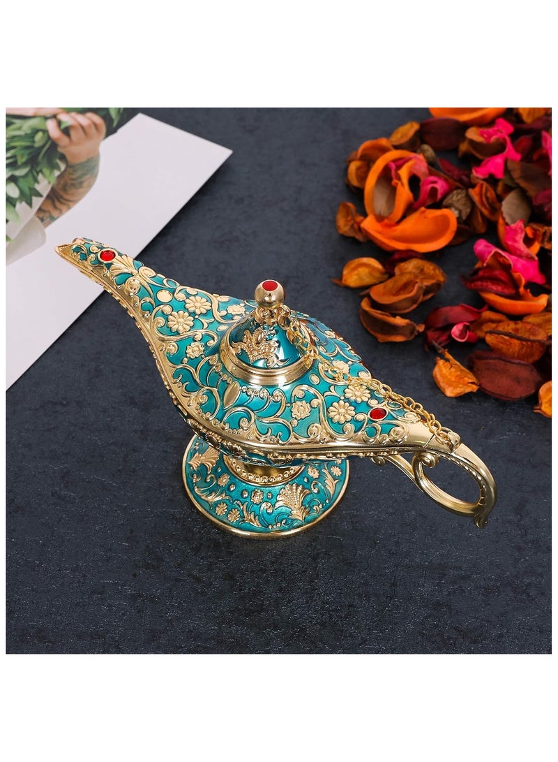 SYOSI Vintage Aladdin Magic Lamp Genie Wishing Light Costume Lamp Wedding Table Decoration Collectable Rare Classic Arabian Props Aladdin Pot Delicate Gift for Party/Birthday - Image 2