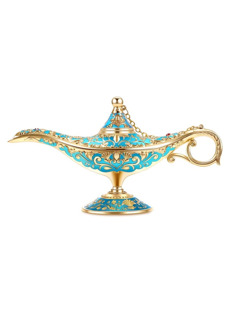 SYOSI Vintage Aladdin Magic Lamp Genie Wishing Light Costume Lamp Wedding Table Decoration Collectable Rare Classic Arabian Props Aladdin Pot Delicate Gift for Party/Birthday - Image 1