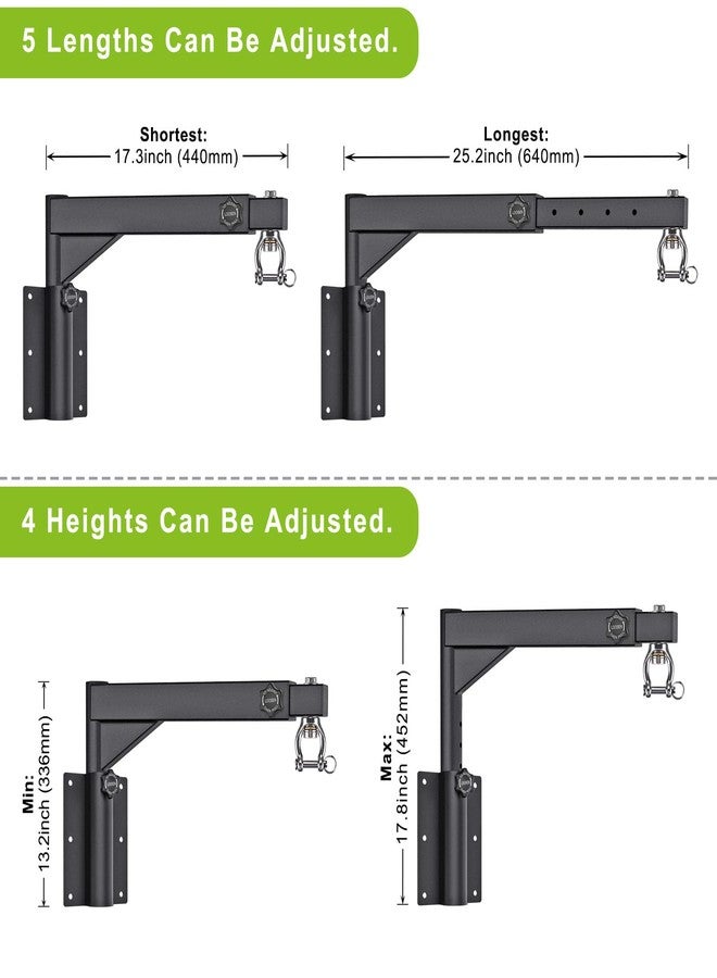 Dolibest Punch Bag Wall Bracket, Heavy Duty Boxing Bag Stand Frame Folding Speed Bag Hanger 360 Swivel Hook Bearing with Adjustable 44-64cm Length & 33-45cm Height for Boxing Exercise,up to 250-500lbs - Image 2