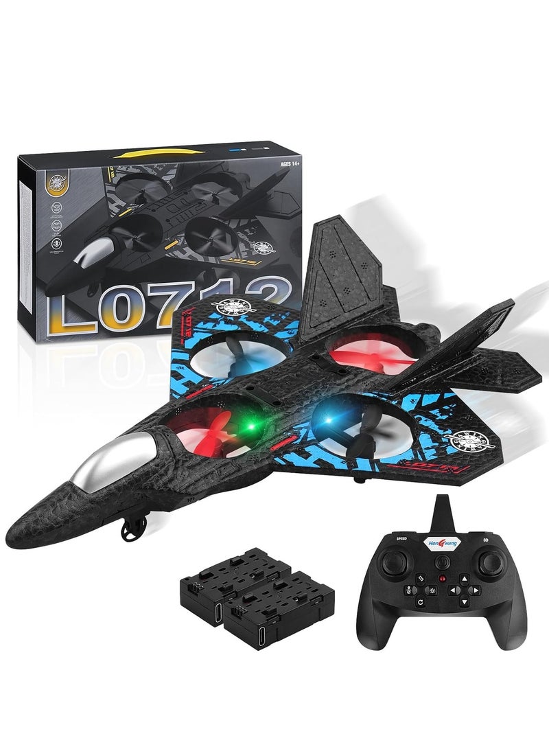 RC Fighter Jet Plane L0712 – 2.4GHz Remote Controlled Quadcopter Aircraft, Ready to Fly (RTF) | Lightweight Durable Foam Design | Long Range RC Airplane Toy for Kids & Adults | Easy Control Jet Glider - Image 1