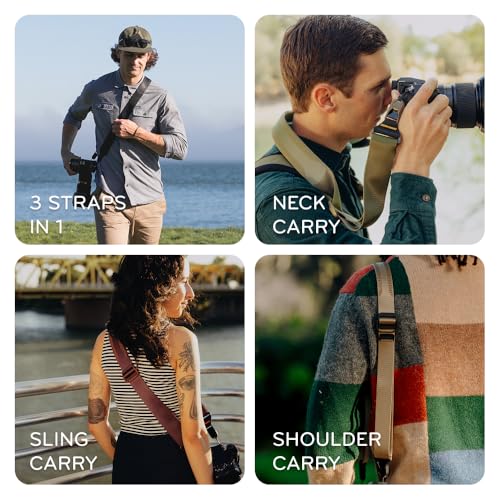 Peak Design Slide Camera Strap Kelp Configurable as a Sling Neck or Shoulder Strap Quick Release and Connection Smooth and Grippy Side Camera Straps for Photographers 200 lb Capacity - Image 3