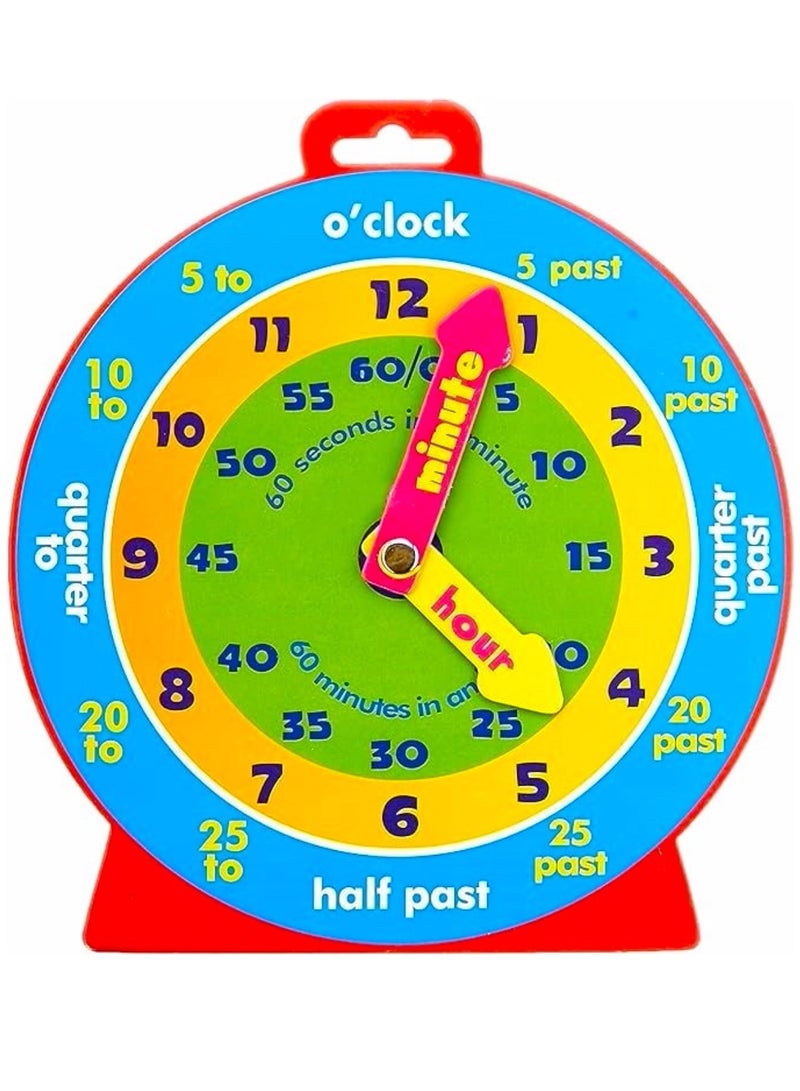 كرافت ماجيك ساعة التعلم، نموذج ساعة التدريس والعرض التوضيحي، مصادر التعلم المبكر للأطفال، لعبة الساعة للأطفال الصغار - ساعة مغناطيسية للأطفال - Image 1