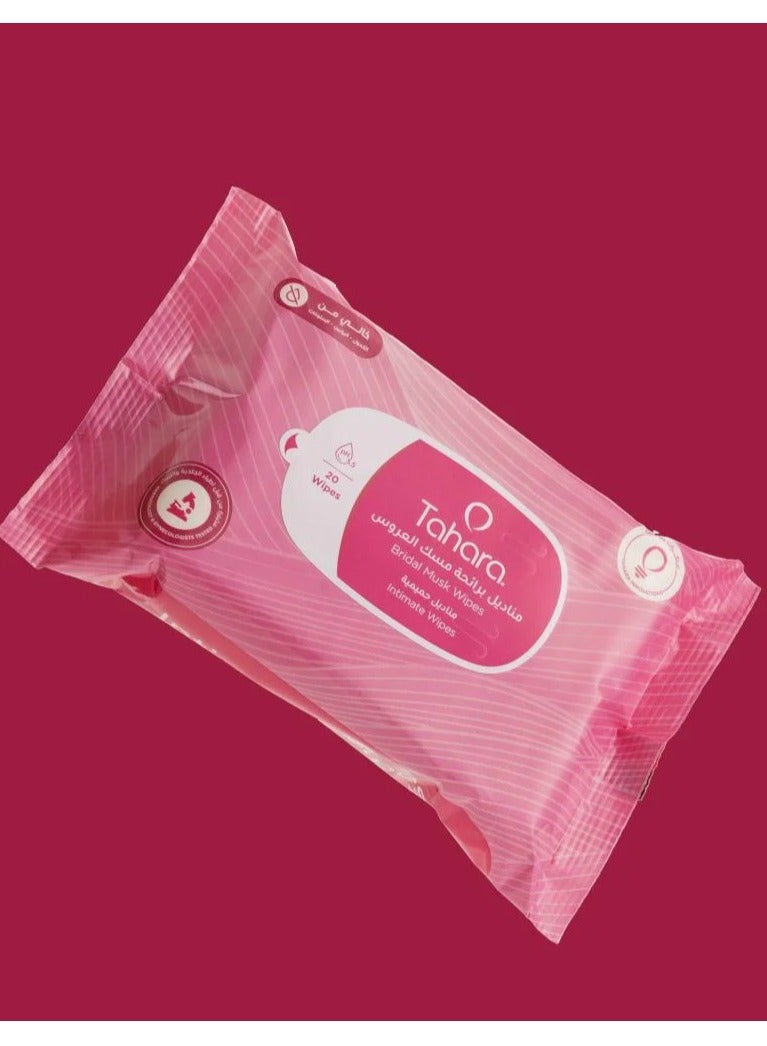 TAHARA Bridal Musk Intimate Wipes 20 Wipes - Image 2