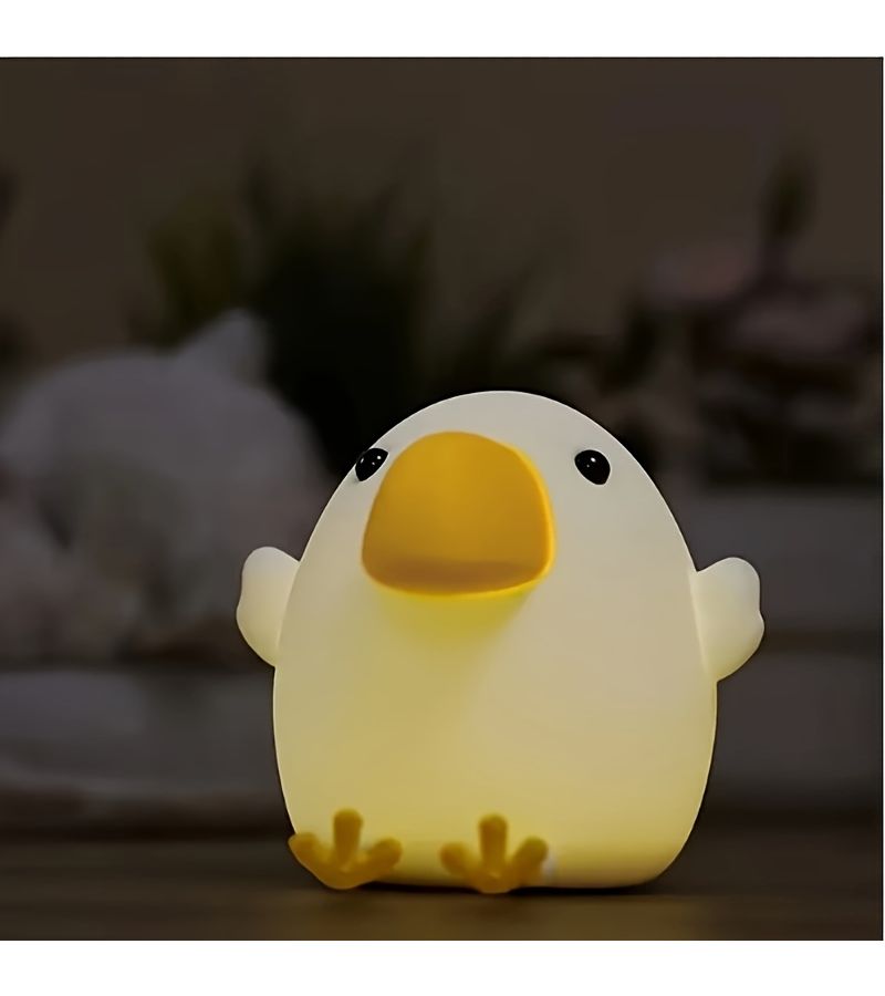 مصباح LED ليلي على شكل طيور يعمل باللمس، قابل لإعادة الشحن، مصنوع من السيليكون، مع تحكم في السطوع عبر USB، للإضاءة الجوية في غرفة النوم، عدد 1 قطعة. - Image 5