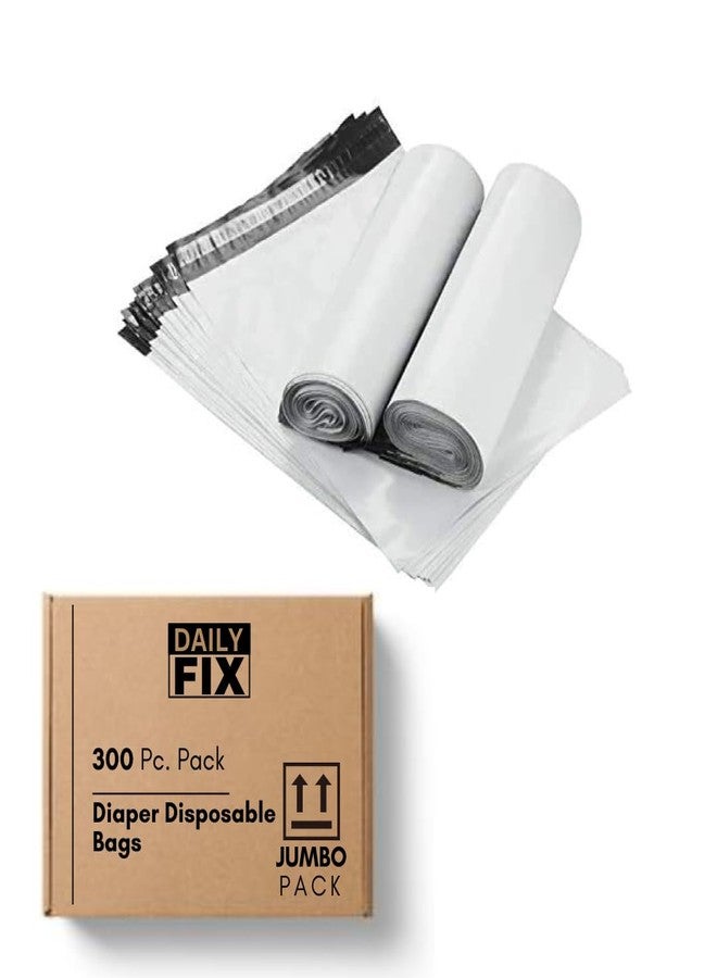 Baby Diaper & Sanitary Pad Disposal Bags - Pack of 300, Odor Control, Leak-Proof, for Home & Travel | Disposable Waste Bags for Baby & Feminine Hygiene Products - Image 1