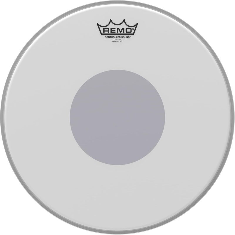 Remo Controlled Sound Coated Drum Head with Reverse Black Dot - 14 Inch - Image 1