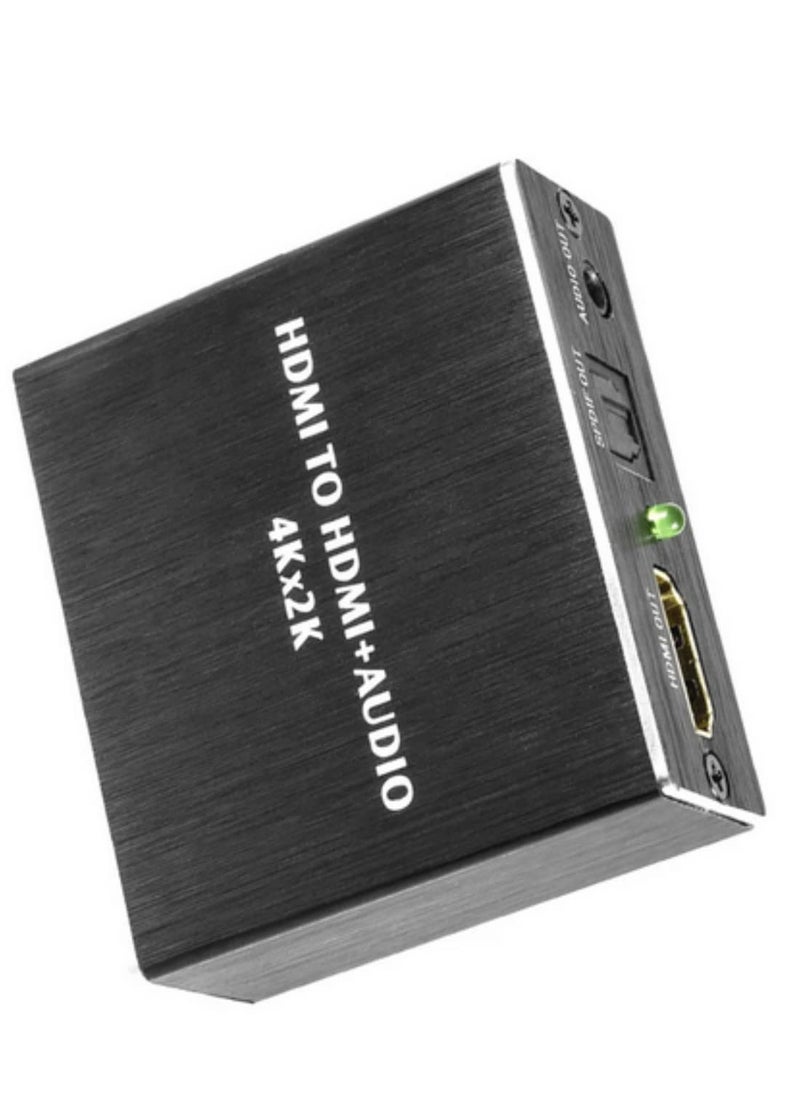 ماركة غير محددة مستخرج صوت HDMI إلى ضوئي TOSLINK SPDIF مع مقسم صوت ستيريو 3.5 مم، يدعم Dolby Digital/DTS 5.1 قنوات، و3 أوضاع EDID (تمرير/2 قناة/5.1 قناة) لتلفزيون HDTV وساوندبار ومسرح منزلي  - Image 3