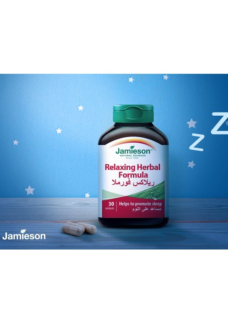 Jamieson Relaxing Herbal Formula 30 Capsules - Image 3