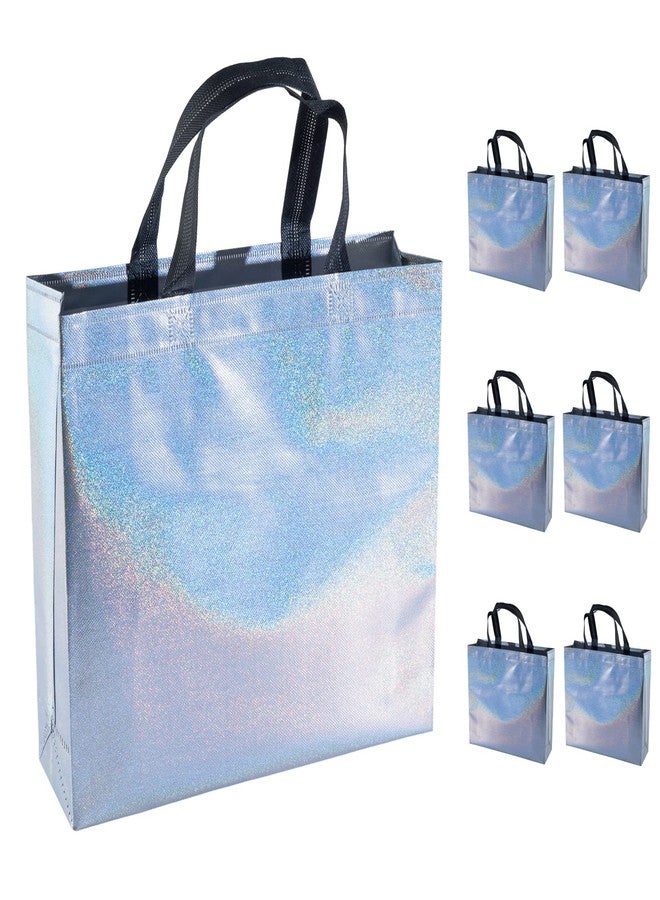 Tendwarm 6 Pcs Iridescent Reusable Large Gift Bags with Handles for Party Wedding - Image 1