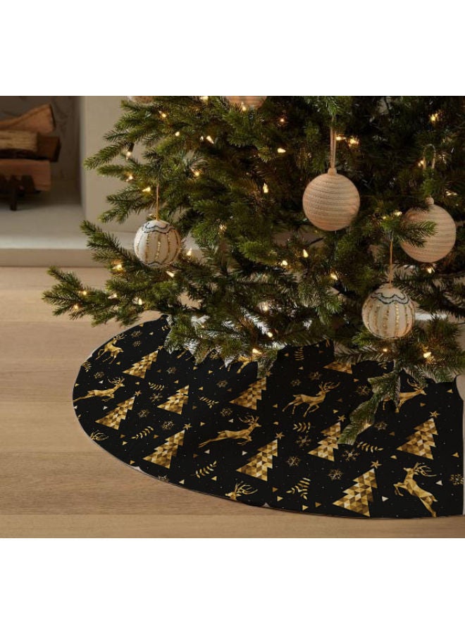 Home Print Velvet Christmas Tree Skirt That Would Make A Fantastic Addition To Your Holiday Themed Homes 