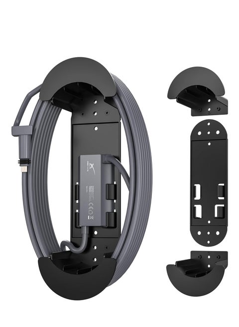 Starlink Ethernet Cable Caddy, Starlink Mounting Kit ABS Stability Starlink Gen 3 Cable Management Accessories for StarLink Cable and Starlink V2 Ethernet Adapter(Black)