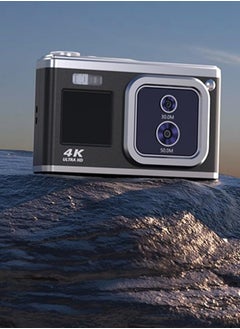 ارواق كاميرا رقمية مزدوجة العدسة بدقة 4K عالية الوضوح، بدقة 50 ميجابكسل، شاشة مزدوجة، وضع تجميل السيلفي، ومسجل  - Image 5