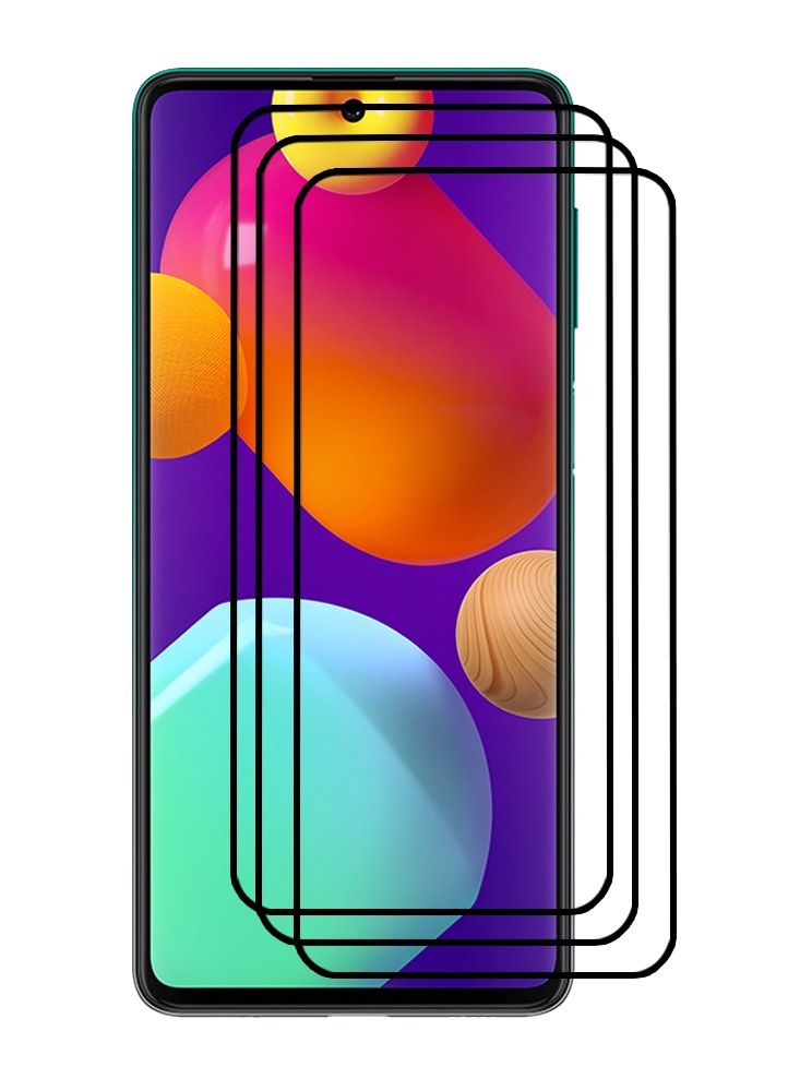 CATANES 3 Pack For Samsung Galaxy M62 Screen Protector Tempered Glass Full Glue Back - Image 2